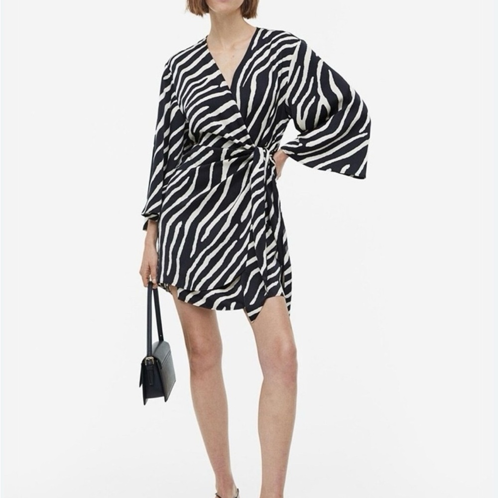 H&M Zebra Print Wrap Dress